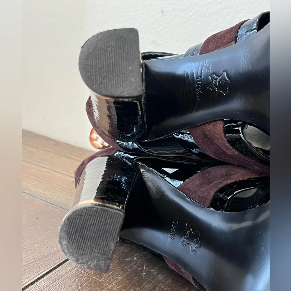 Tory Burch Cut Out Heeled Booties Womens size 10.5